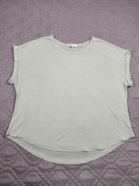 Lucky Brand relaxed-fit crew neck top dolman sleevesmuted olive green Size M
